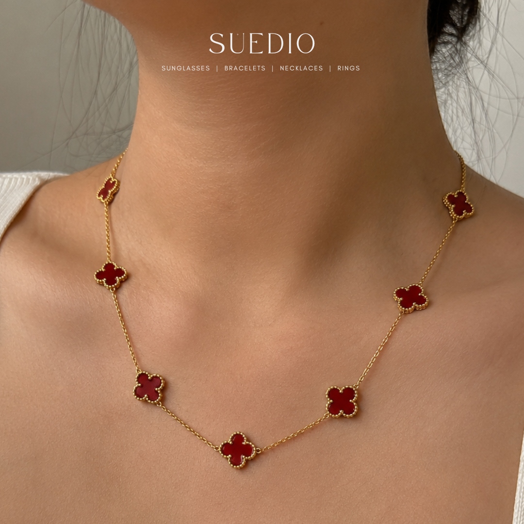 7 Mini Petal Clover Necklace