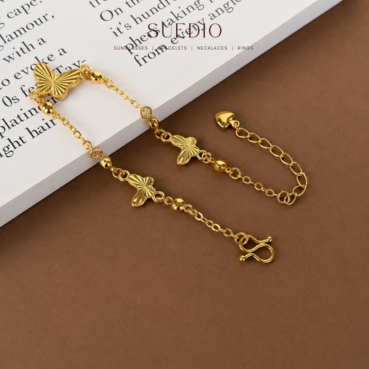 Laser Butterfly 24k Gold Plating