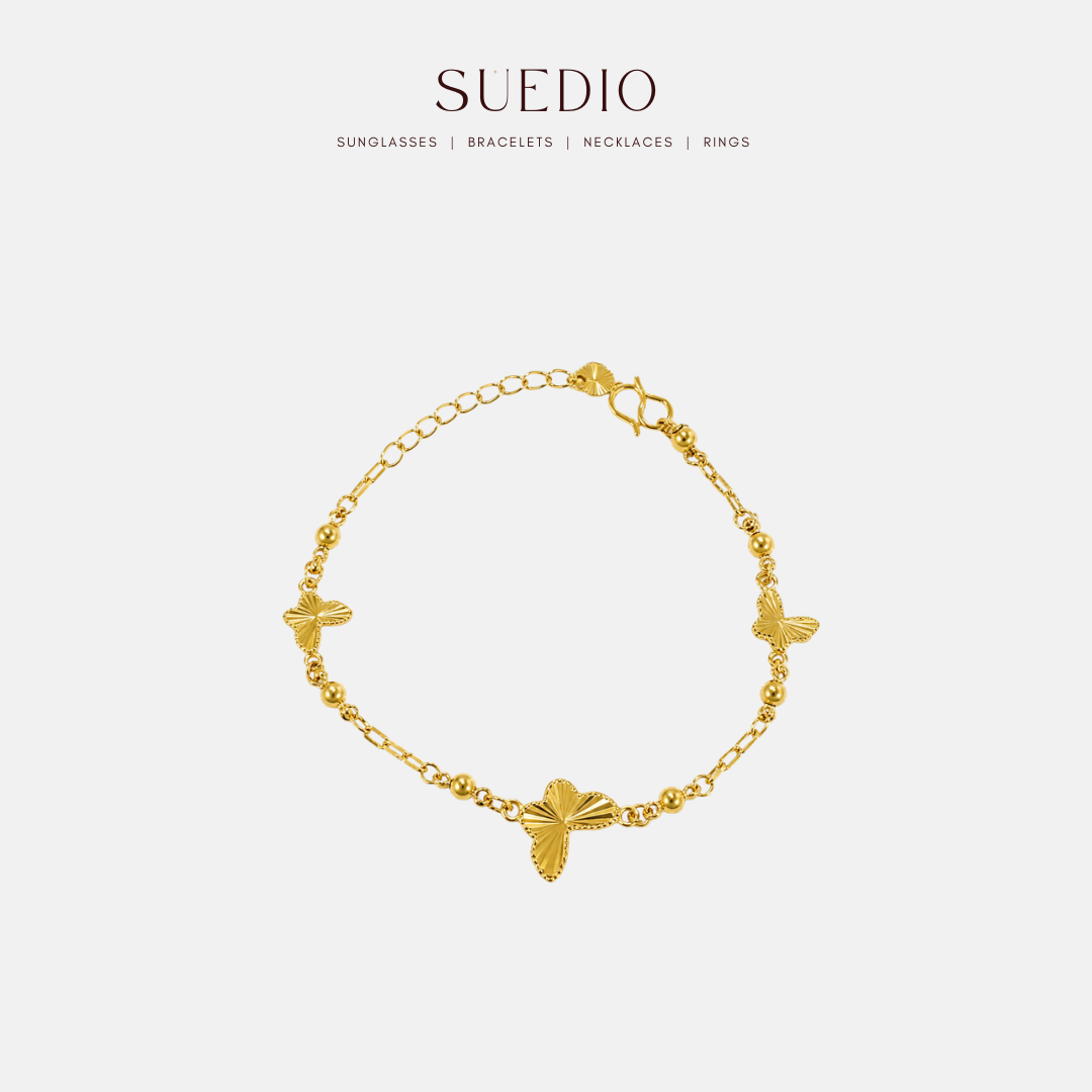 Laser Butterfly 24k Gold Plating