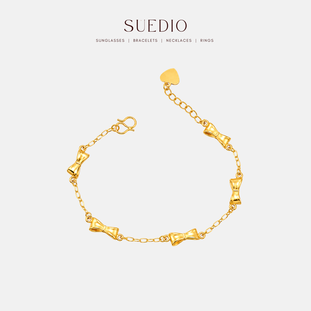 Mini Ribbon Bracelet 24k Gold plated