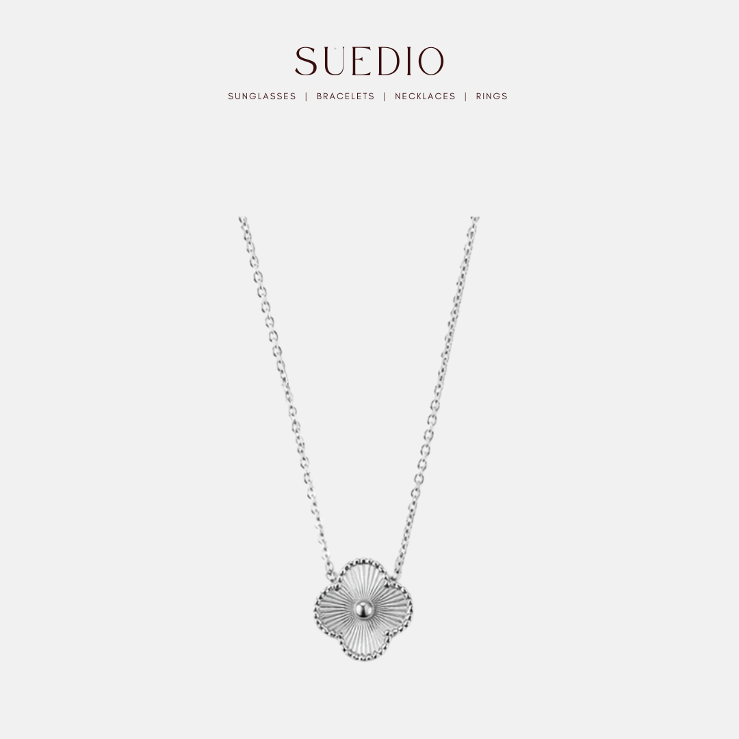 Single Laser Petal Clover Necklace