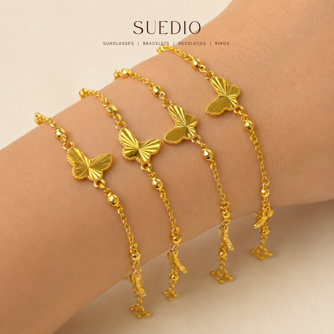 Laser Butterfly 24k Gold Plating