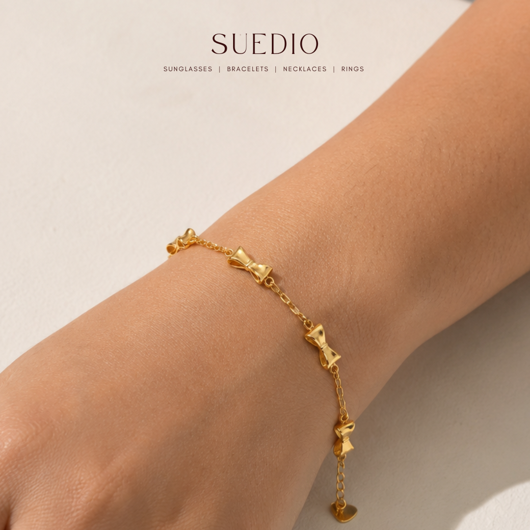 Mini Ribbon Bracelet 24k Gold plated